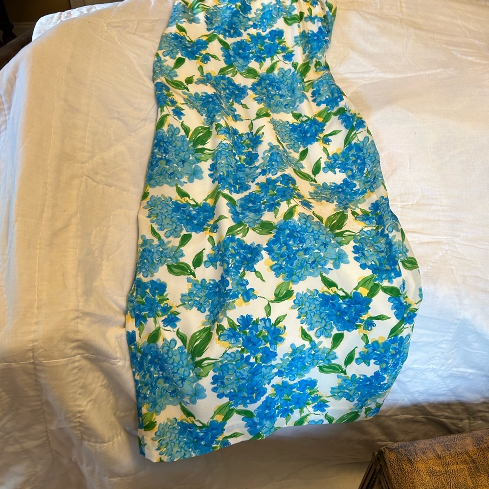 Like new beautiful blue, white, yellow dress